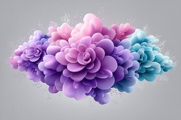Fototapeta premium A watercolor splash across paper with rich blending of purple, pink, and blue