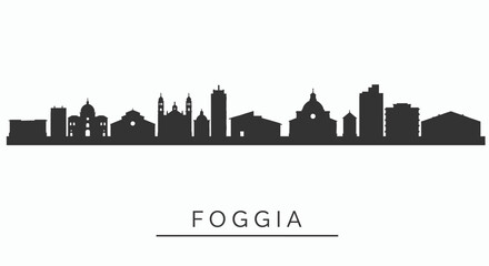 Foggia skyline Italy city silhouette.