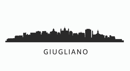 Naklejka premium Giugliano Italy skyline silhouette vector.