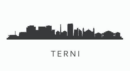 Naklejka premium Terni with Italy, and Skyline Cityscape vector icon.