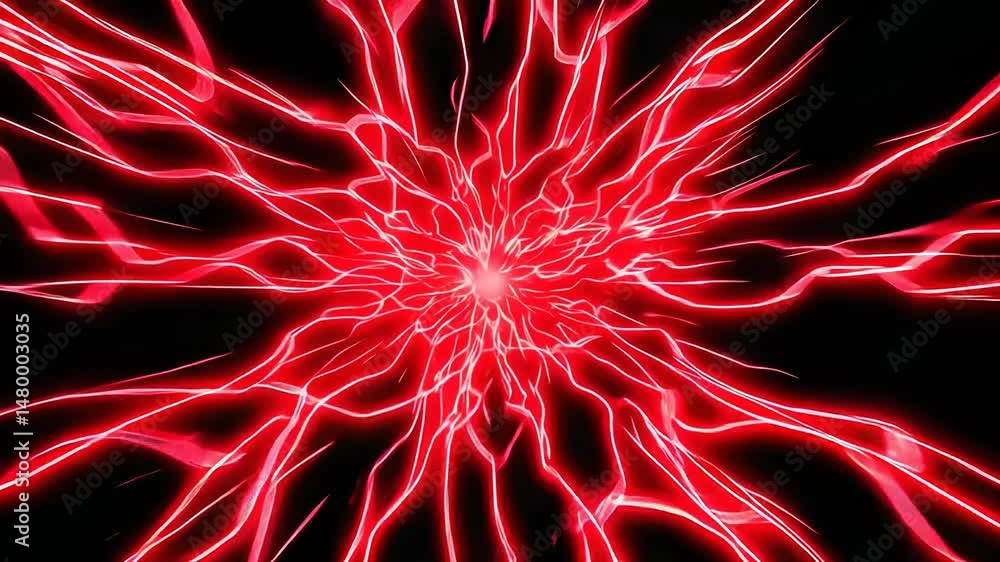 Aufkleber vibrant red explosion on black background creating dynamic visuals