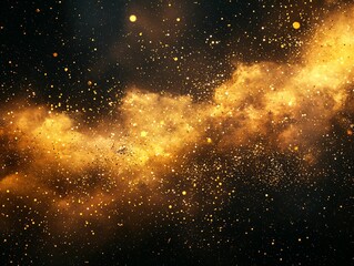 Fototapeta premium Stunning Cosmic Background with Stars and Golden Dust Clouds
