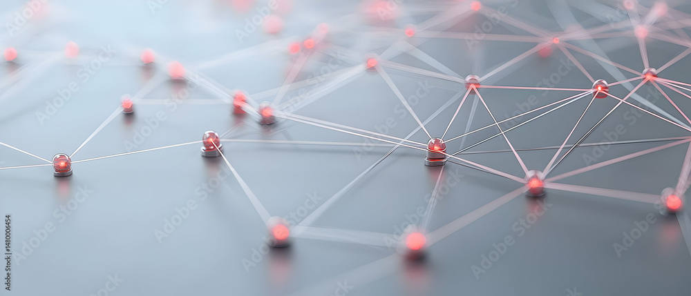 Poster abstract network connection graphic design