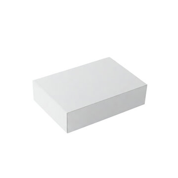 A rectangular white cardboard box with no text or branding,