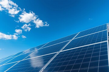 Solar panels generate photovoltaic power on rooftops, showcasing energy software and technology for sustainable green science innovation.