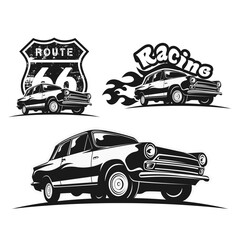 retro car silhouette design  illustration