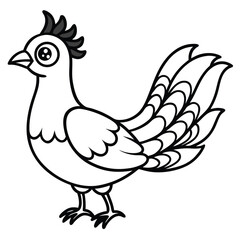 A Beautifully Detailed Cartoon Style Bird With Bright Eyes