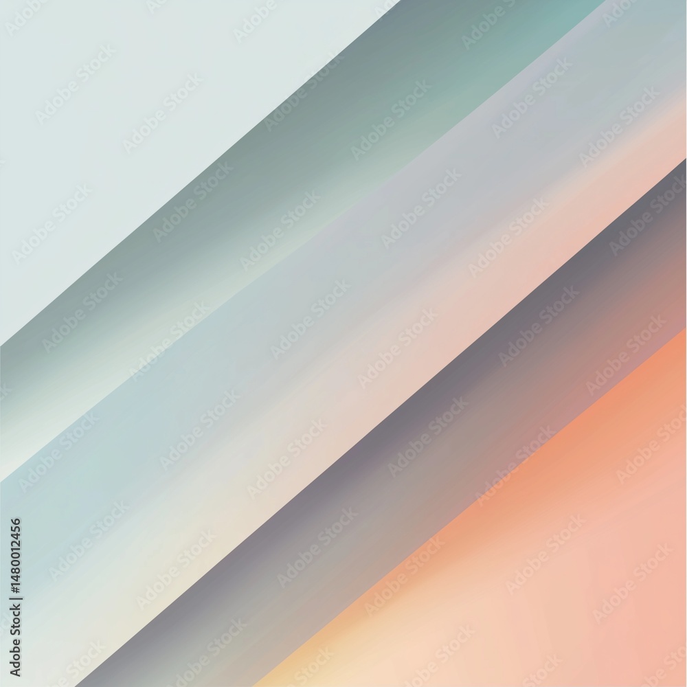 Poster geometric abstraction: the image showcases an elegant, abstract composition featuring a symphony of 