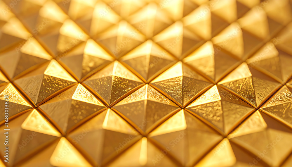 Poster shimmering golden geometric patterns create a visually striking and luxurious texture, emphasizing e