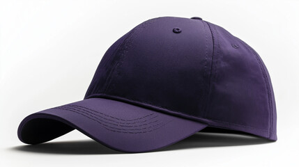 Fototapeta premium Purple Baseball Cap mockup Isolated on White Background 