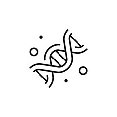 DNA linear icon. Line customizable illustration. Contour symbol. Vector isolated outline drawing. Editable stroke