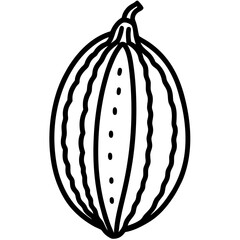 Stylized Bitter Melon Vector Illustration