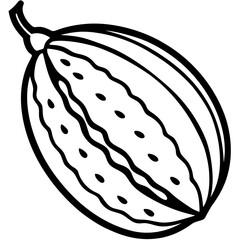 Stylized Bitter Melon Vector Illustration
