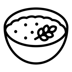 Oatmeal icon. Vector line icon
