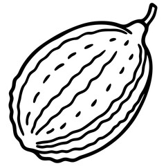 Stylized Bitter Melon Vector Illustration