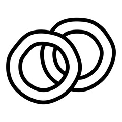 Onion ring icon. Vector line icon