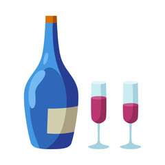 Necessary element of picnic in city park, ready-to-eat drinks. Cartoon vector illustration in flat style