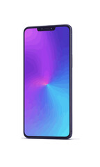Modern Smartphone with Gradient Screen in Minimalist Setting