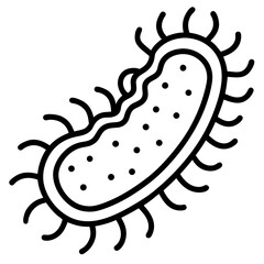 e--coli-line-art-vector