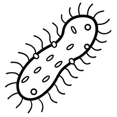 e--coli-line-art-vector
