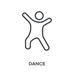 Dance Icon Outline Style. Vector Illustration For Graphic Design