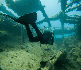 scuba diver in the underwater