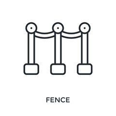 Fence Icon Outline Style. Vector Illustration For Graphic Design