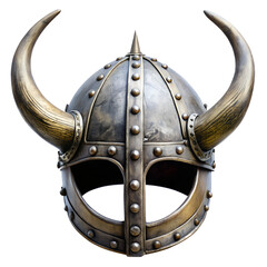 Viking Medieval Horned Helmet On Transparent Background