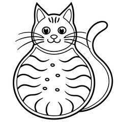 Toxoplasma gondii line art vector