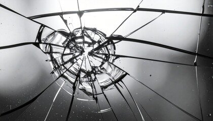 Close Up Of Broken Glass