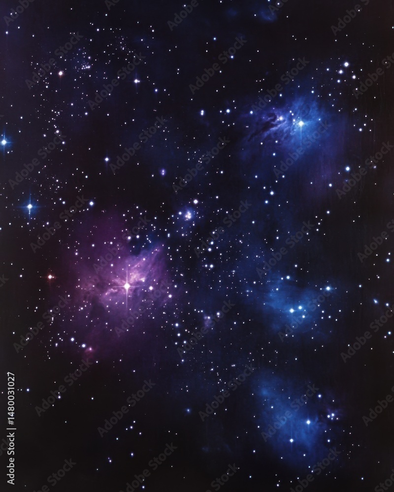 Poster cosmic nebula exploration with stars and interstellar dust from deep space telescope view of the uni