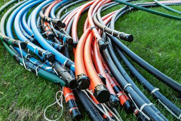 plastic cables for laying fiber optic cables for broadband internet.