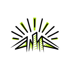 Obraz premium Eco-Friendly Sunrise Icon on Transparent Background