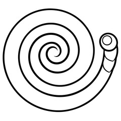 Trichinella spiralis line art vector