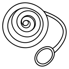 Trichinella spiralis line art vector