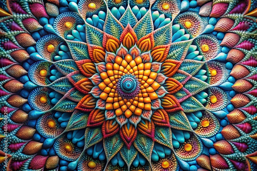 Poster abstract textured art: unique focal point design, intricate pattern background