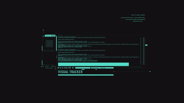 Digital info text display overlay in 4k