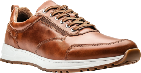 Brown Leather Casual Sneakers