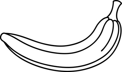 Banana Peel Line Art Vector Illustration 