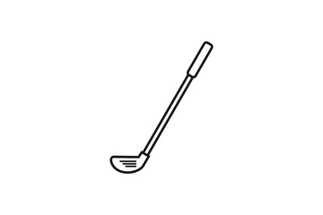golf stick sport icon outline