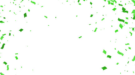 confetti green ribbons. Celebration luxury greeting rich card