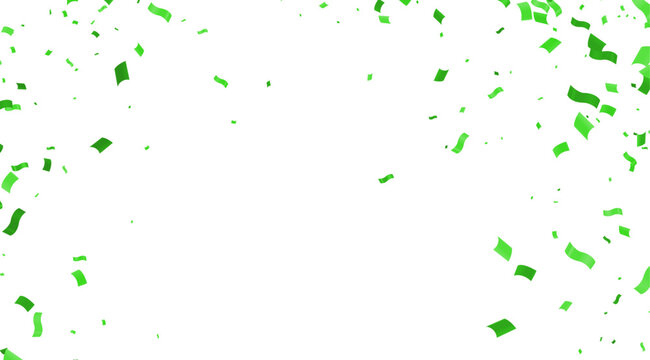 confetti green ribbons. Celebration luxury greeting rich card