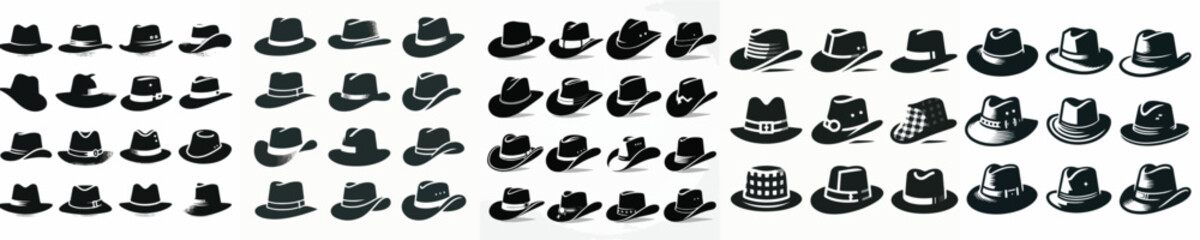 Vector silhouette of a hat.