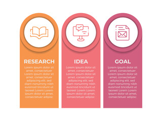 Business Development Concept Infographic Design, Editable vector, 3 steps and option.