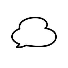 シンプルなもこもこの吹き出し