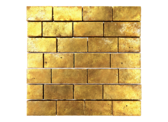 Collection golden bricks