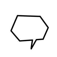 シンプルな角の吹き出し