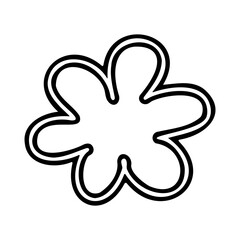 シンプルなモコモコ二重線の吹き出し