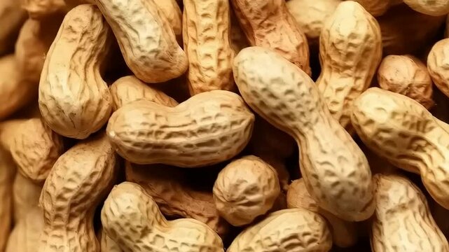 Captivating Close-Up of Earthy Shelled Peanuts: A Nutrient-Rich Visual Delight