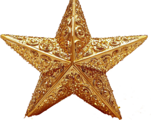 Golden Sparkling Star Ornament